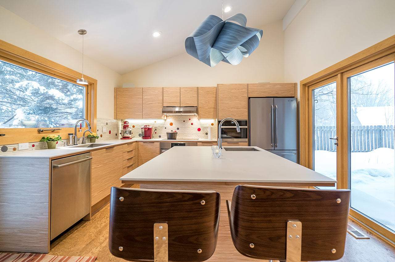 mid-century modern meets scandinavian design kitchen