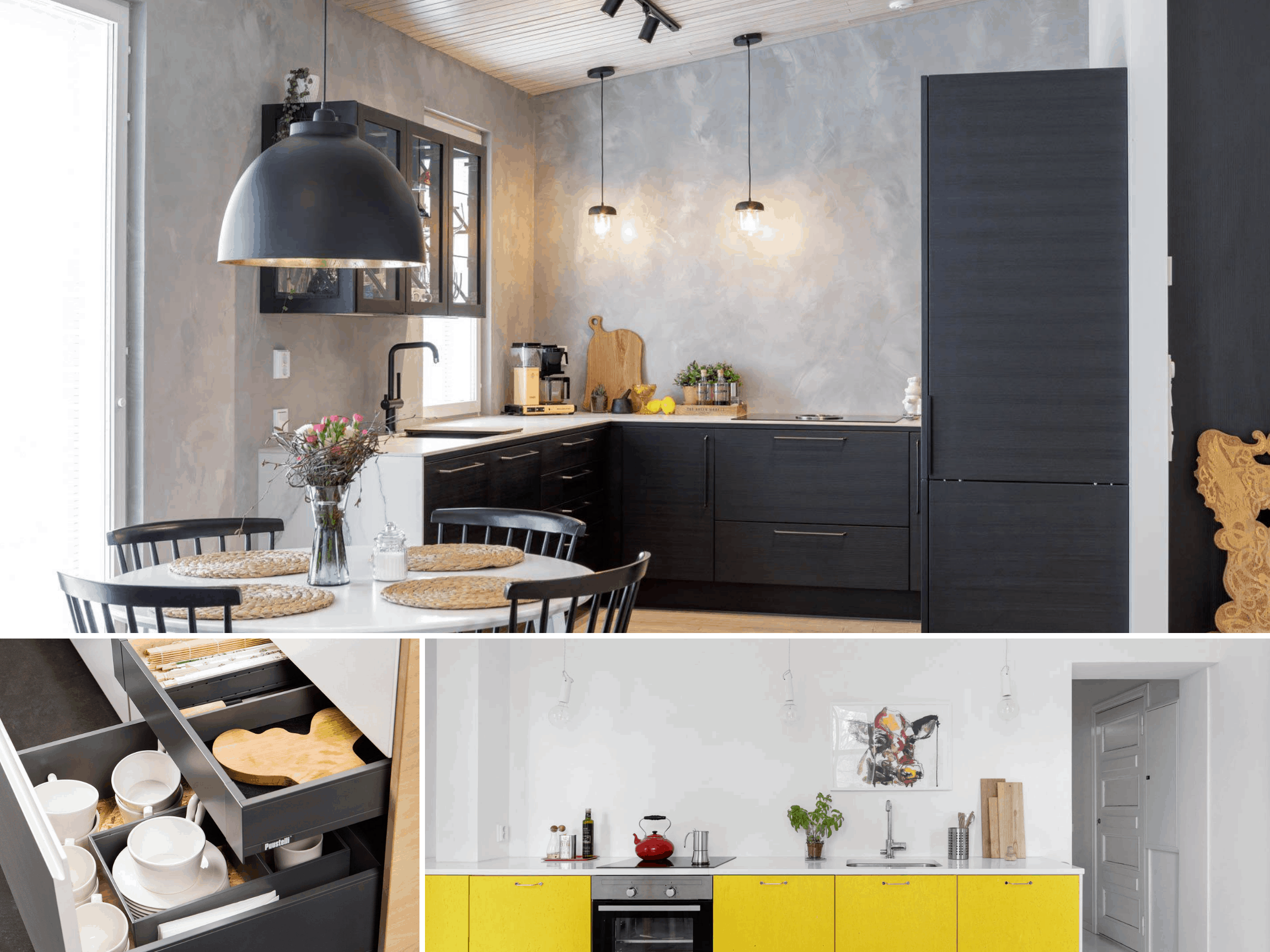 Puustelli USA Kitchen inspiration grid 3 puustelli use kitchen collage
