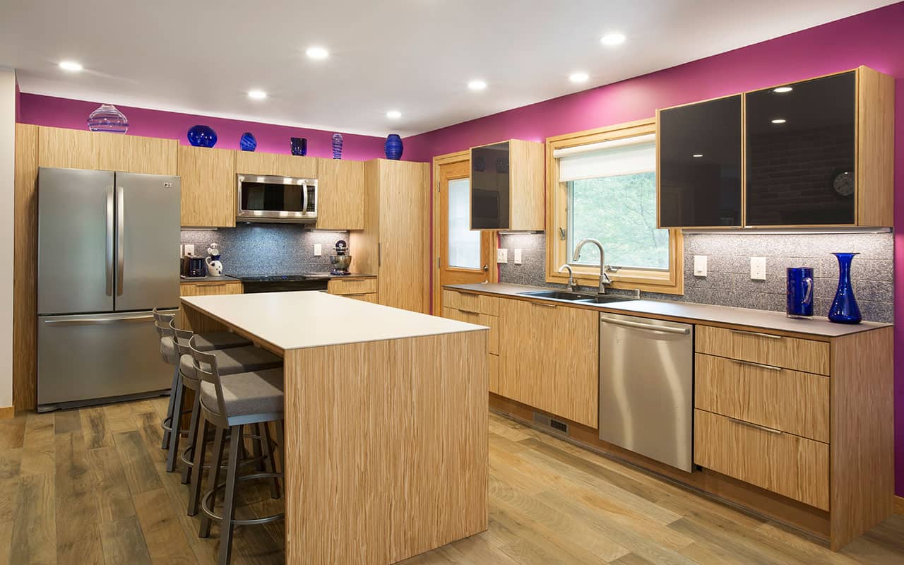mid-century modern meets scandinavian design kitchen