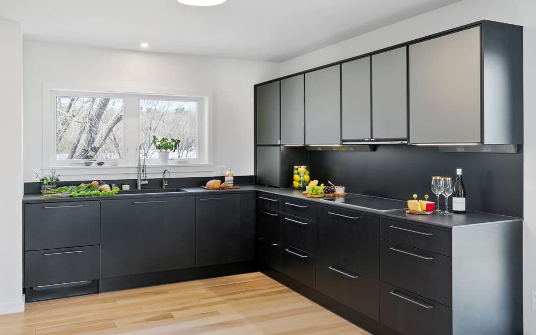 black scandinavian kitchen cabinets by puustelli usa