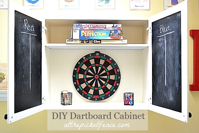 reuse kitchen cabinet dartboard