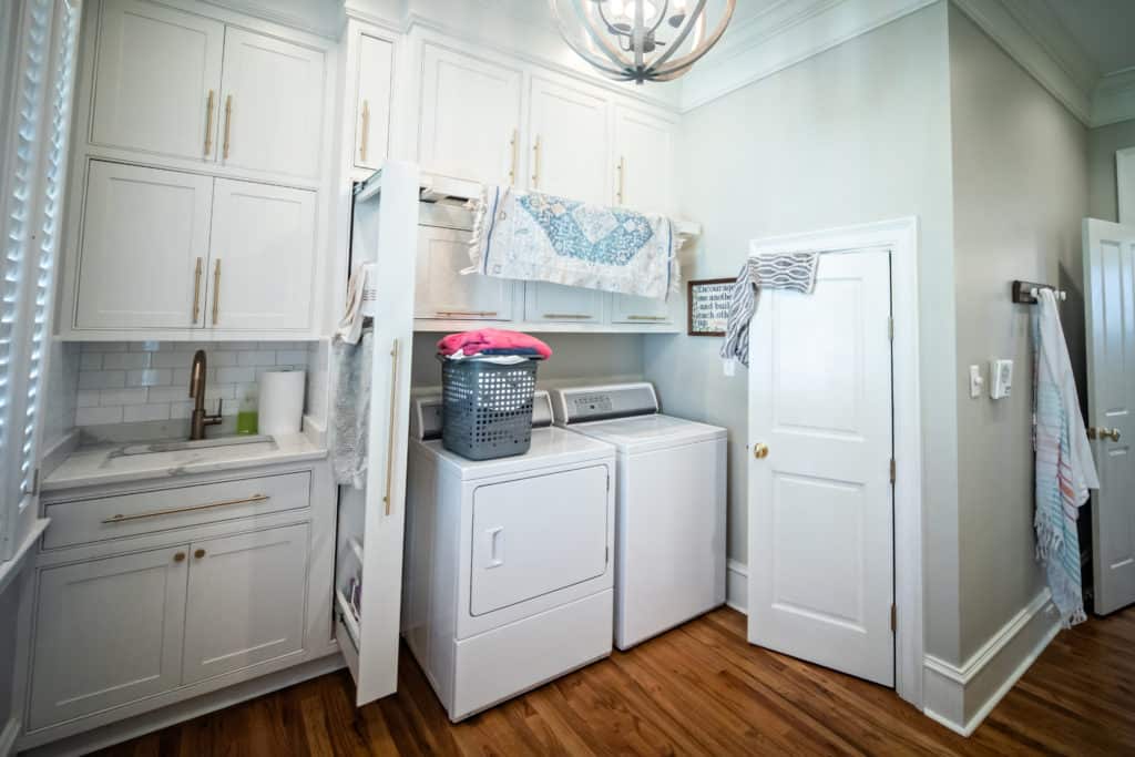 Reuse Kitchen Cabinets in Laundry Room