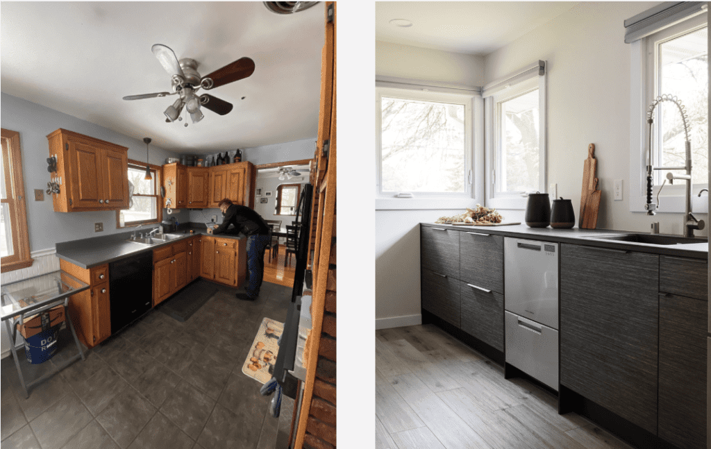 90s modern kitchen redesign before and after