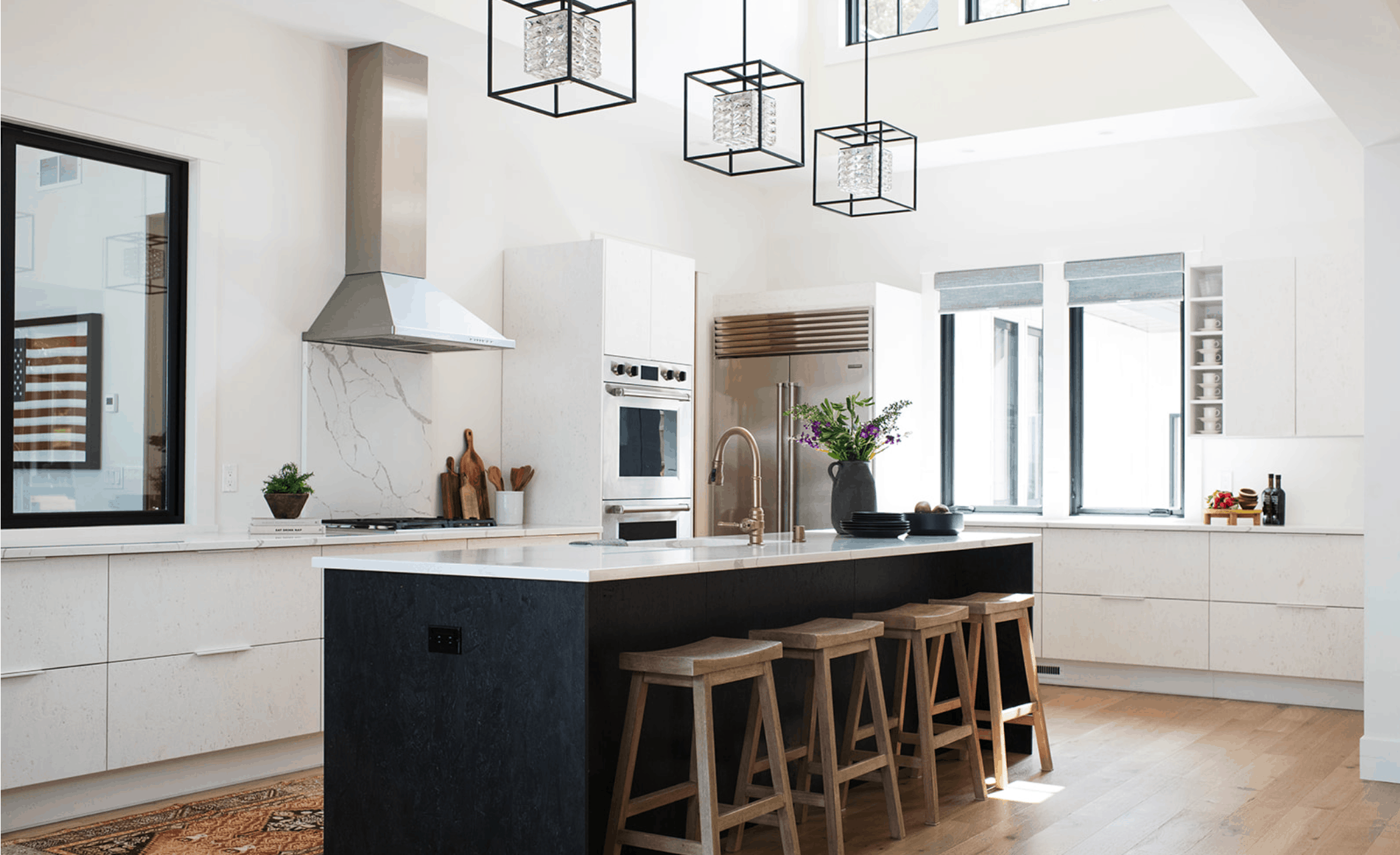 modern kitchen design with scandinavian kitchen cabinets