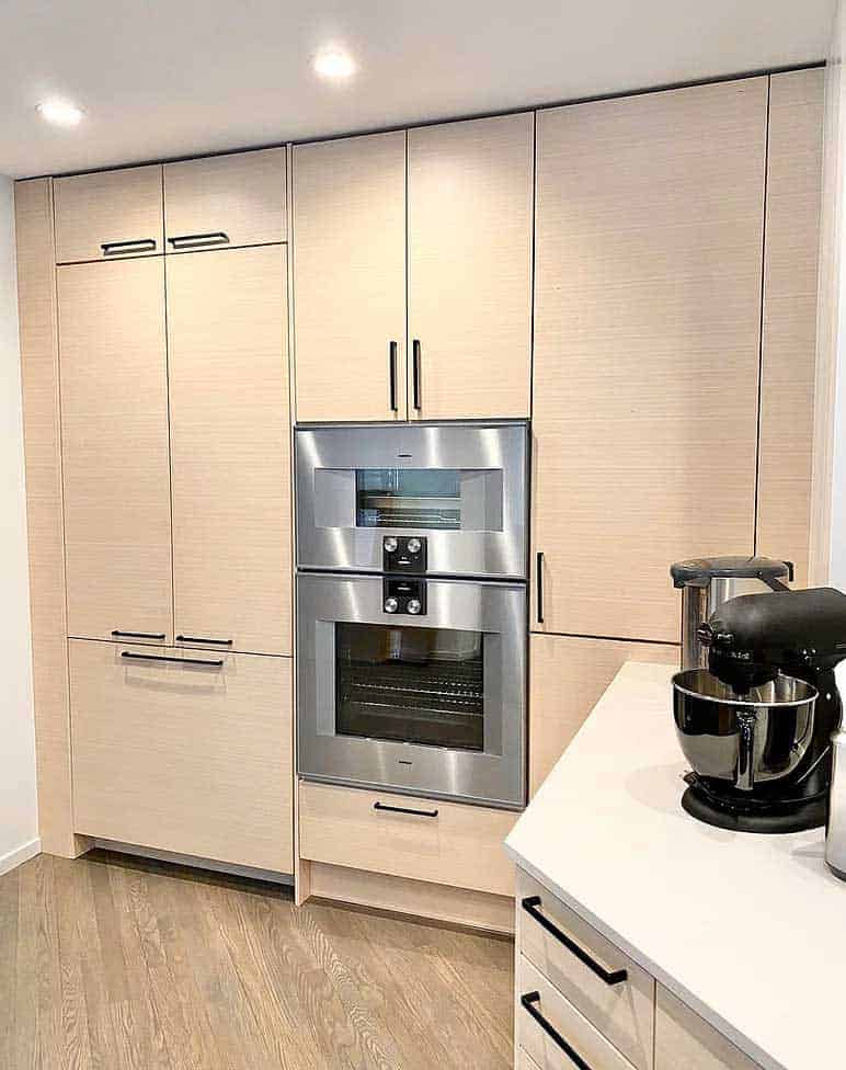 seamless appliance integration with a minimalist kitchen design