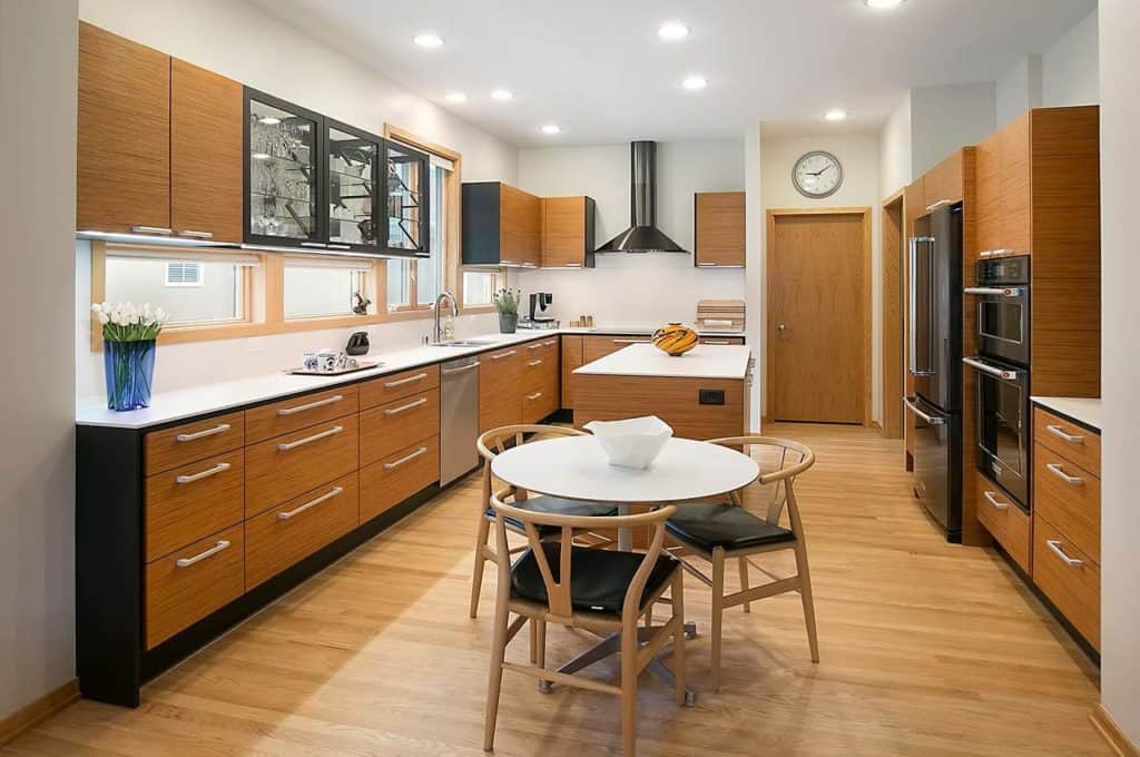 modern kitchen cabinets natural wood